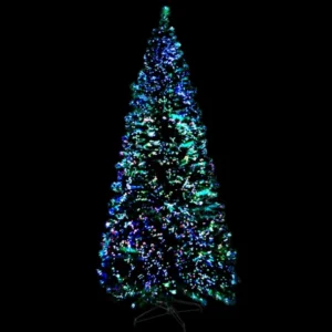 jingle jollys 1.8m christmas tree optic fibre led xmas tree warm white xm tr led 6f ww dx
